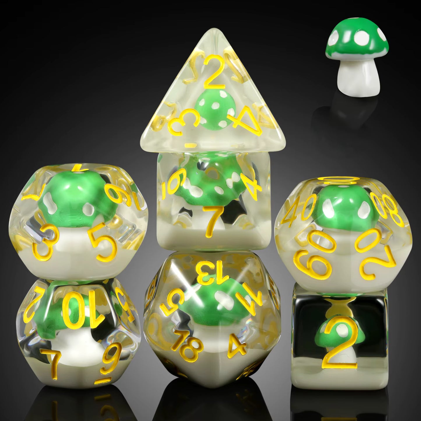 Polydice set - Paddenstoel - Groen