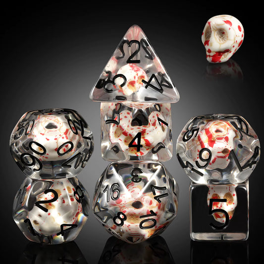 Polydice set - Bloody skull
