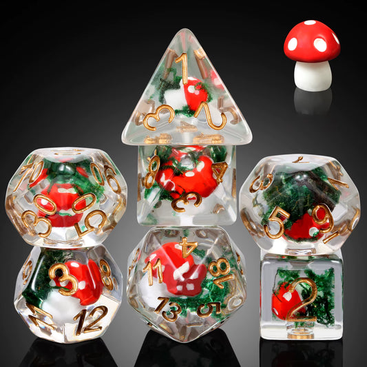 Polydice set - Paddenstoel - Rood