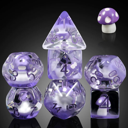 Polydice set - Paddenstoel - Paars